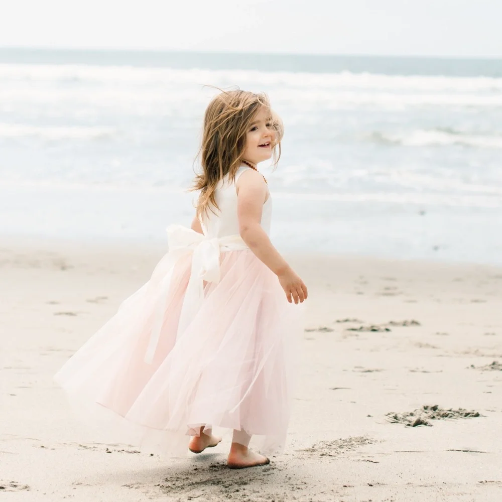 Silk Top Tulle Bottom Dress - Picture 1 of 12